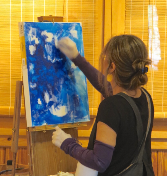 Painting Demo 2016,  Veronique Wantz Gallery by Silvana LaCreta Ravena