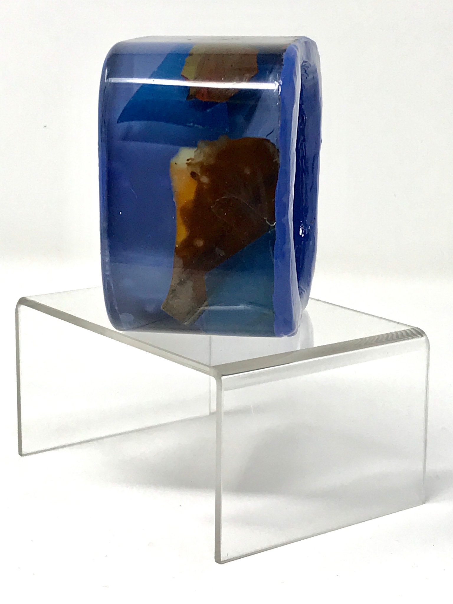 JB1211 Large Blue Square Bracelet by Silvana LaCreta Ravena