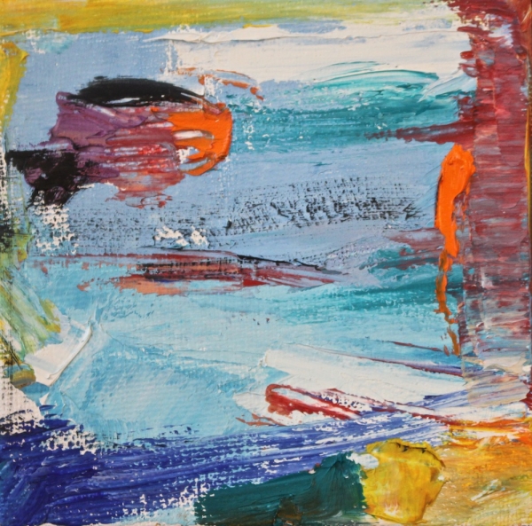Unsettled Painting 22: Aquarium by Silvana LaCreta Ravena